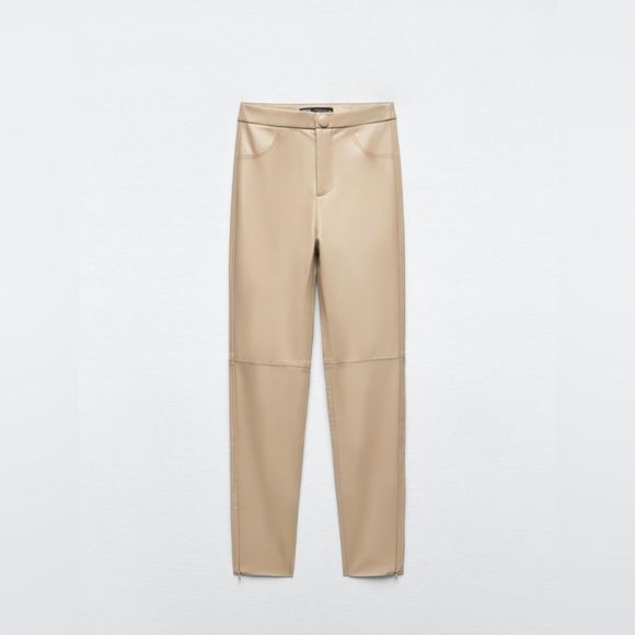 NWT ZARA FAUX LEATHER LEGGINGS - Picture 6 of 8